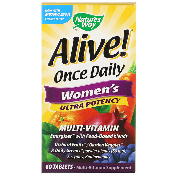Nature's Way, Alive! Once Daily, Women's Ultra Potency Multi-Vitamin, 60 Tablets