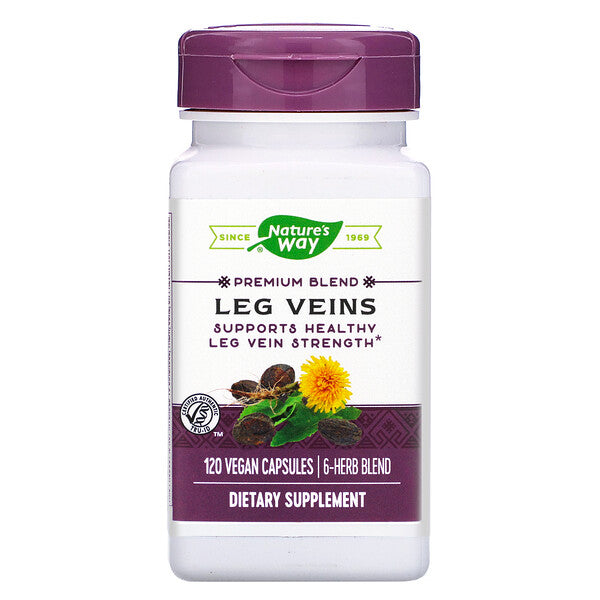 Nature's Way, Leg Veins, Premium Blend, 120 Vegan Capsules