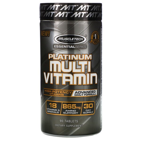 Muscletech, Essential Series, Platinum Multi Vitamin, 90 Tablets