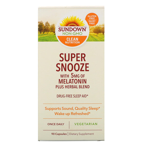 Sundown Naturals, Super Snooze Melatonin, 90 Capsules