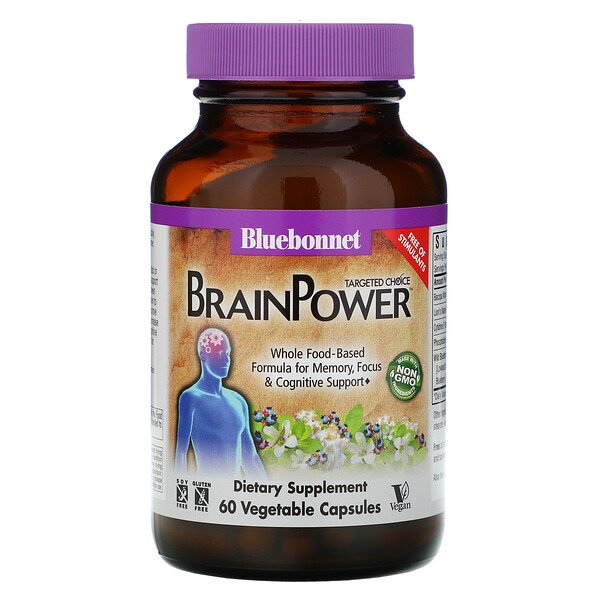 Bluebonnet Nutrition, Targeted Choice, BrainPower, 60 Vegetable Capsules