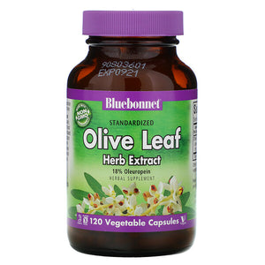 Bluebonnet Nutrition, Olive Leaf, Herb Extract, 120 Vegetable Capsules