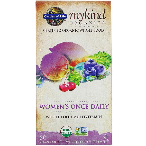 Garden of Life, MyKind Organics, Women's Once Daily, 60 Vegan Tablets