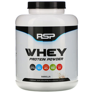 RSP Nutrition, Whey Protein Powder, Vanilla, 4.6 lbs (2.09 kg)