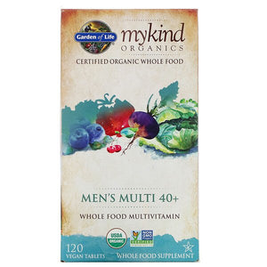 Garden of Life, MyKind Organics, Men's Multi 40+, 120 Vegan Tablets