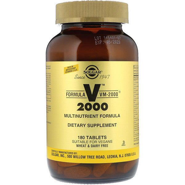 Solgar, Formula VM-2000, Multinutrient Formula, 180 Tablets