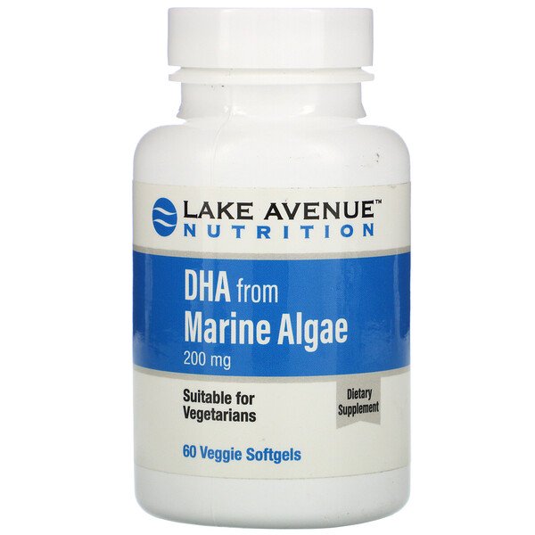 Lake Avenue Nutrition, DHA from Marine Algae, Vegetarian Omega, 200 mg, 60 Veggie Softgels