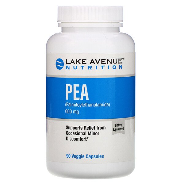 Lake Avenue Nutrition, PEA (Palmitoylethanolamide), 600 mg Per Serving, 90 Veggie Capsules