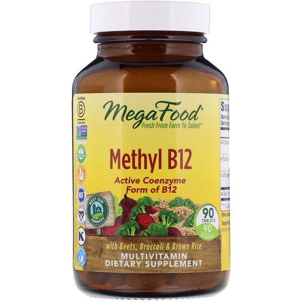 MegaFood, Methyl B12, 90 Tablets