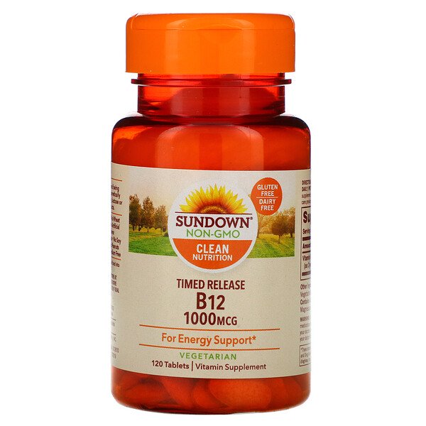 Sundown Naturals, Vitamin B12, 1,000 mcg, 120 Tablets