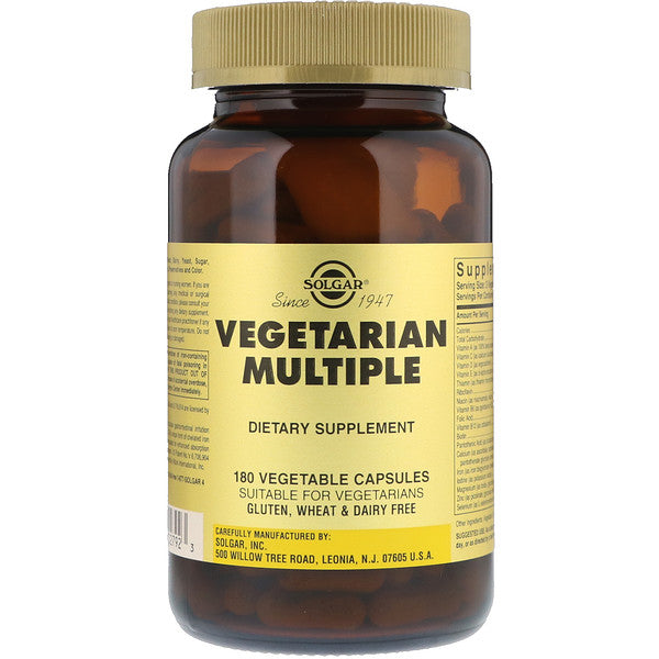 Solgar, Vegetarian Multiple, 180 Vegetable Capsules