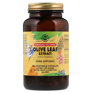 Solgar, Olive Leaf Extract, 180 Vegetable Capsules