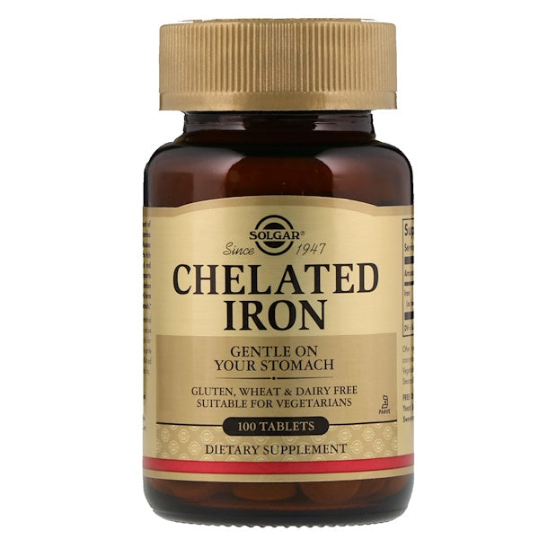 Solgar, Chelated Iron, 100 Tablets