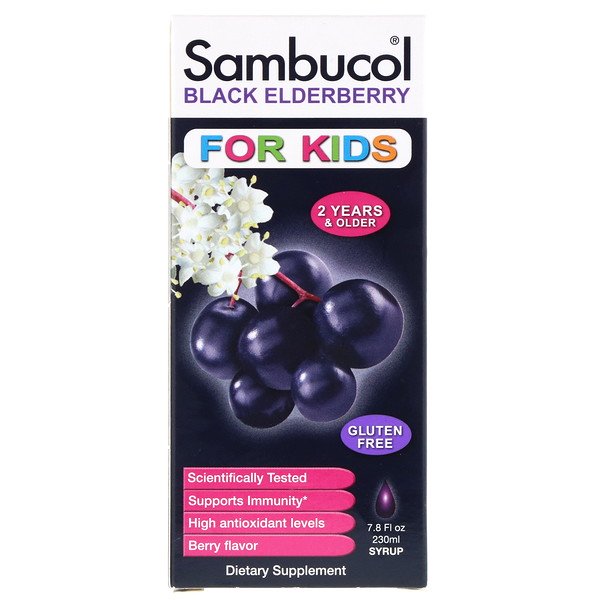 Sambucol, Black Elderberry Syrup, For Kids, Berry Flavor, 7.8 fl oz (230 ml)