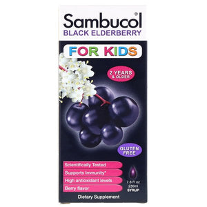 Sambucol, Black Elderberry Syrup, For Kids, Berry Flavor, 7.8 fl oz (230 ml)