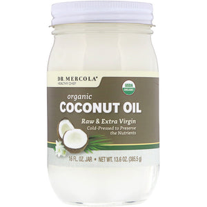 Dr. Mercola, Organic Raw & Extra Virgin Coconut Oil, 13.6 oz (385.5 g)
