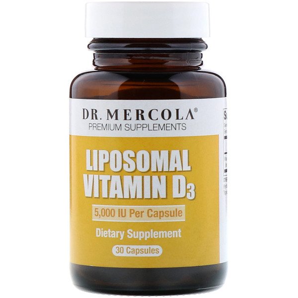 Dr. Mercola, Liposomal Vitamin D3, 5,000 IU, 30 Capsules