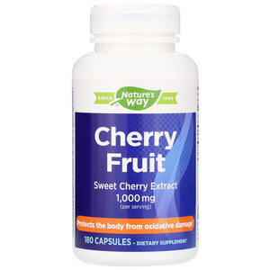 Nature's Way, Cherry Fruit, Sweet Cherry Extract, 1,000 mg, 180 Capsules