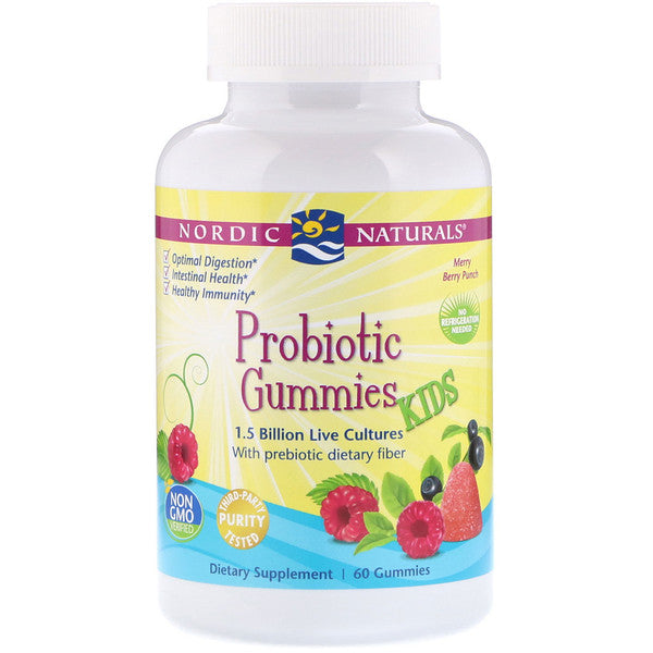 Nordic Naturals, Probiotic Gummies Kids, Merry Berry Punch, 60 Gummies