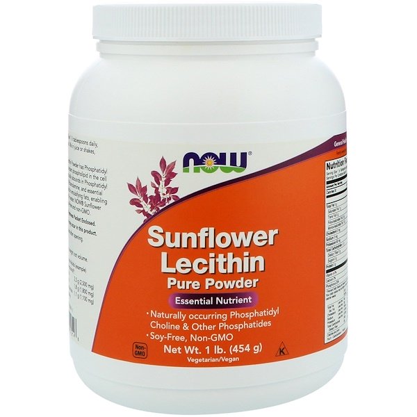 Now Foods, Sunflower Lecithin, Pure Powder, 1 lb (454 g)