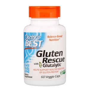 Doctor's Best, Gluten Rescue with Glutalytic, 60 Veggie Caps