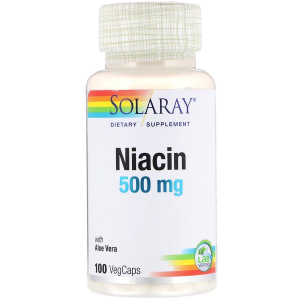 Solaray, Niacin, 500 mg, 100 VegCaps