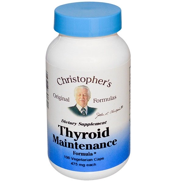 Christopher's Original Formulas, Thyroid Maintenance Formula, 475 mg, 100 Vegetarian Caps