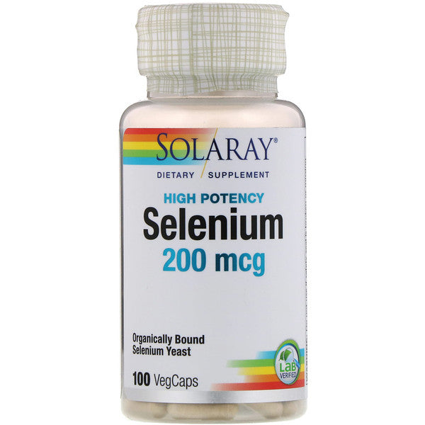 Solaray, Selenium, High Potency , 200 mcg, 100 VegCaps