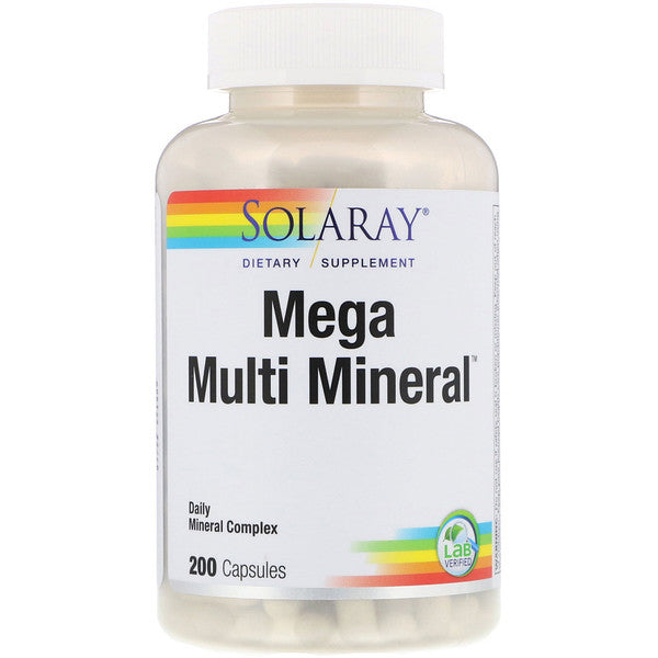 Solaray, Mega Multi Mineral, 200 Capsules