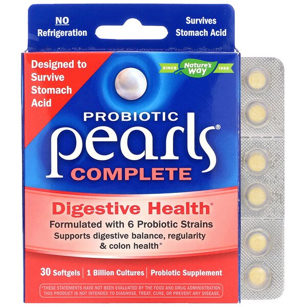 Nature's Way, Probiotic Pearls Complete, Digestive Health, 30 Softgels