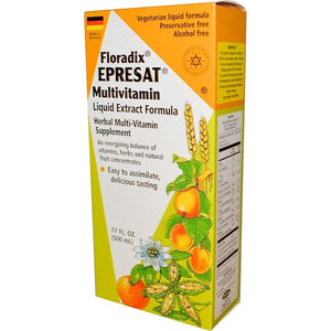 Flora, Floradix, Epresat Multivitamin, Liquid Extract Formula, Alcohol Free, 17 fl oz (500 ml)