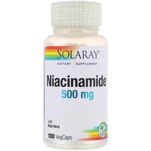 Solaray, Niacinamide, 500 mg, 100 VegCaps