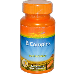 Thompson, B Complex, Plus Rice Bran, 60 Tablets