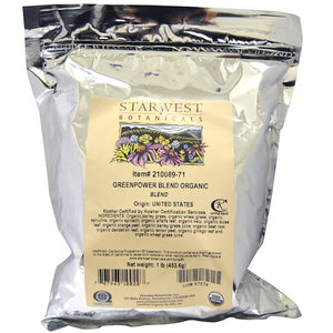 Starwest Botanicals, Organic Greenpower Blend, 1 lb (453.6 g)