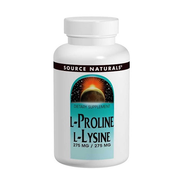Source Naturals, L-Proline & L-Lysine, 120 Tablets