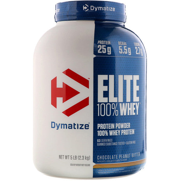 Dymatize Nutrition, Elite 100% Whey Protein Powder, Chocolate Peanut Butter, 5 lb (2.3 kg)