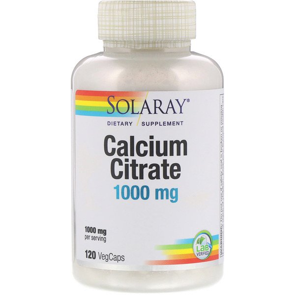 Solaray, Calcium Citrate, 1,000 mg, 120 VegCaps