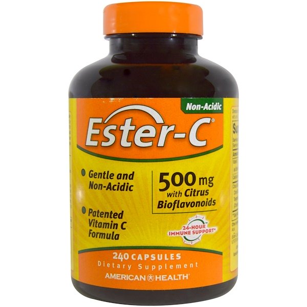 American Health, Ester-C with Citrus Bioflavonoids, 500 mg , 240 Capsules