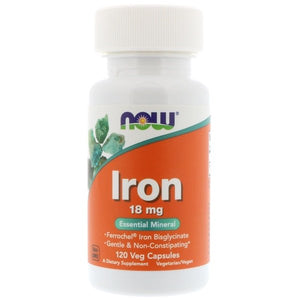 Now Foods, Iron, 18 mg, 120 Veg Capsules