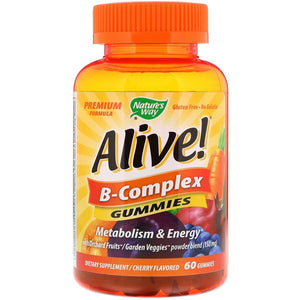 Nature's Way, Alive! B-Complex, Cherry Flavor, 60 Gummies