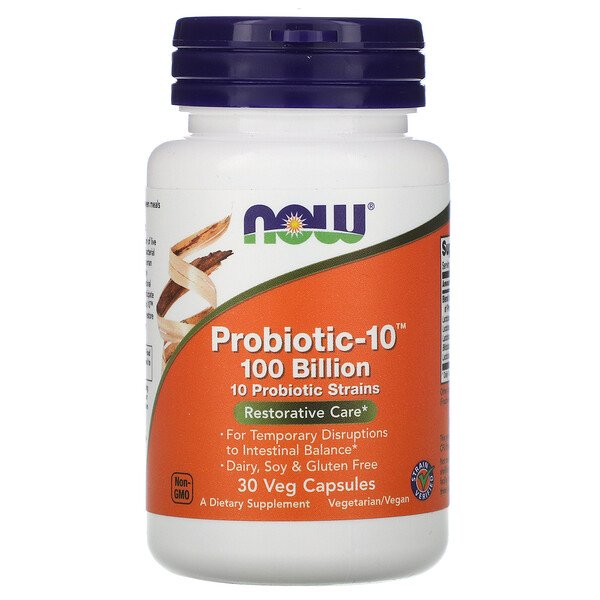 Now Foods, Probiotic-10, Restorative Care, 100 Billion, 30 Veg Capsules