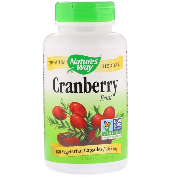 Nature's Way, Cranberry Fruit, 465 mg, 180 Vegetarian Capsules