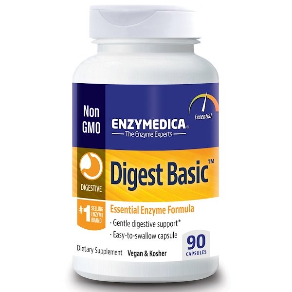 Enzymedica, Digest Basic, Essential Enzyme Formula, 90 Capsules