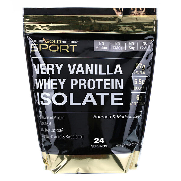 California Gold Nutrition, Very Vanilla Whey Protein Isolate, 2 lbs (908 g)