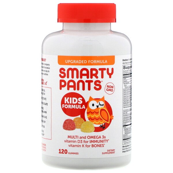 SmartyPants, Kids Formula, Multi and Omega 3s, Strawberry Banana, Orange and Lemon, 120 Gummies