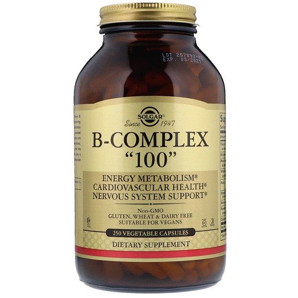 Solgar, B-Complex "100", 250 Vegetable Capsules