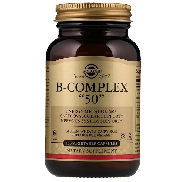 Solgar, B-Complex "50", 100 Vegetable Capsules