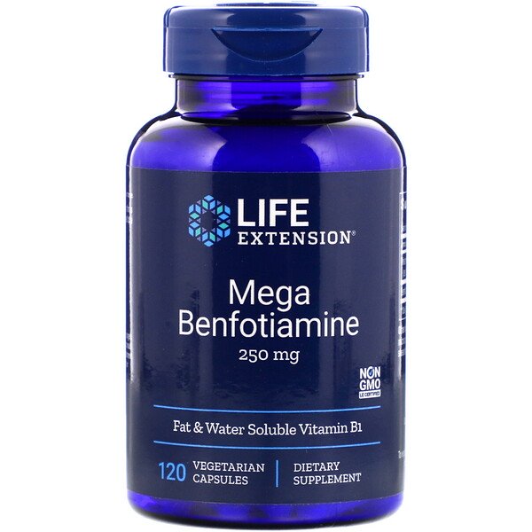 Life Extension, Mega Benfotiamine, 250 mg, 120 Vegetarian Capsules