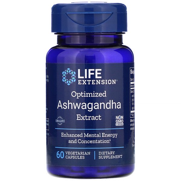 Life Extension, Optimized Ashwagandha Extract, 60 Vegetarian Capsules