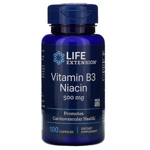 Life Extension, Vitamin B3 Niacin, 500 mg, 100 Capsules